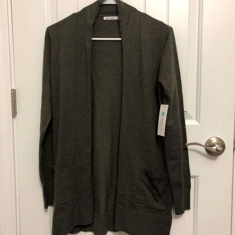 Pink  Clover stitch fix  Drape Front Cardigan. Size XS